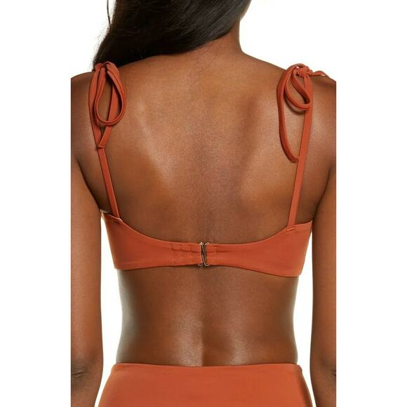 NWT Chelsea28 Brown Easy Retro String Bikini Swim Top - Picture 3 of 5